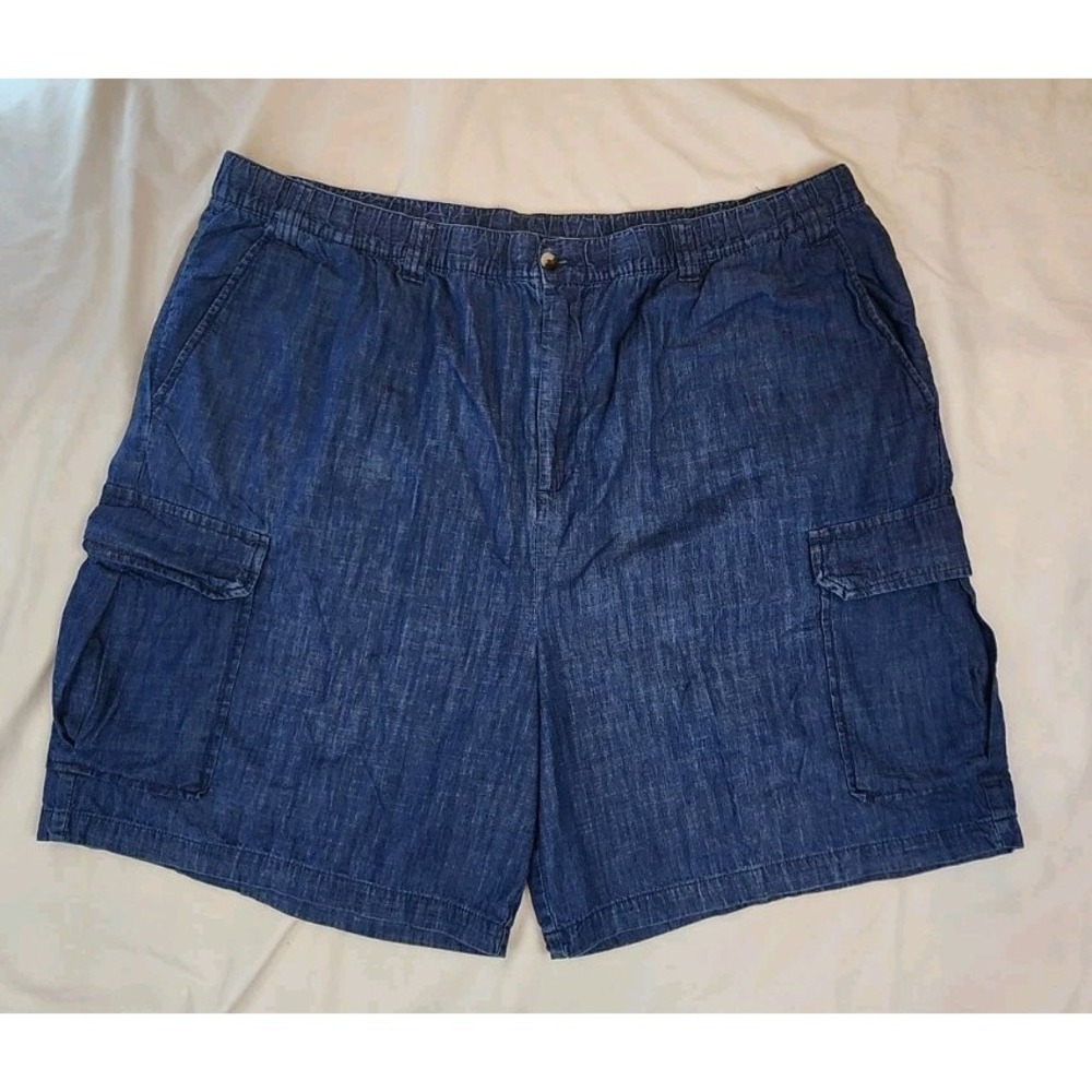 KingSize King Size Mens Blue Denim Cargo Shorts 3XL Big & Tall